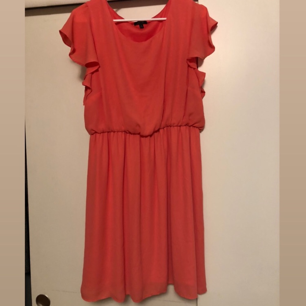 Coral knee length dress